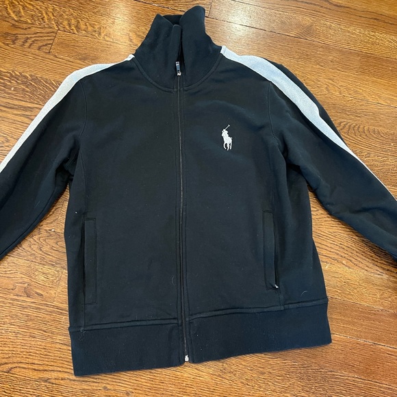 Ralph Lauren Tops - Ralph Lauren Glitter Stripe Zip Sweater